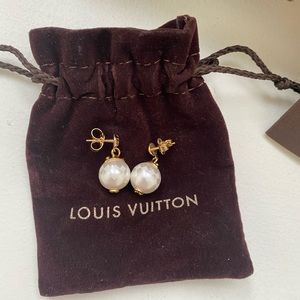 Louis Vuitton Pearl Drop Stud Earrings